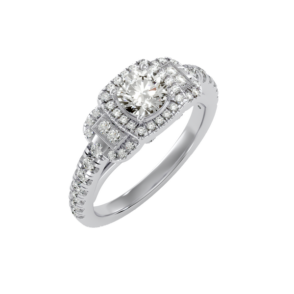 Halo ring – Diamants Northern Lights